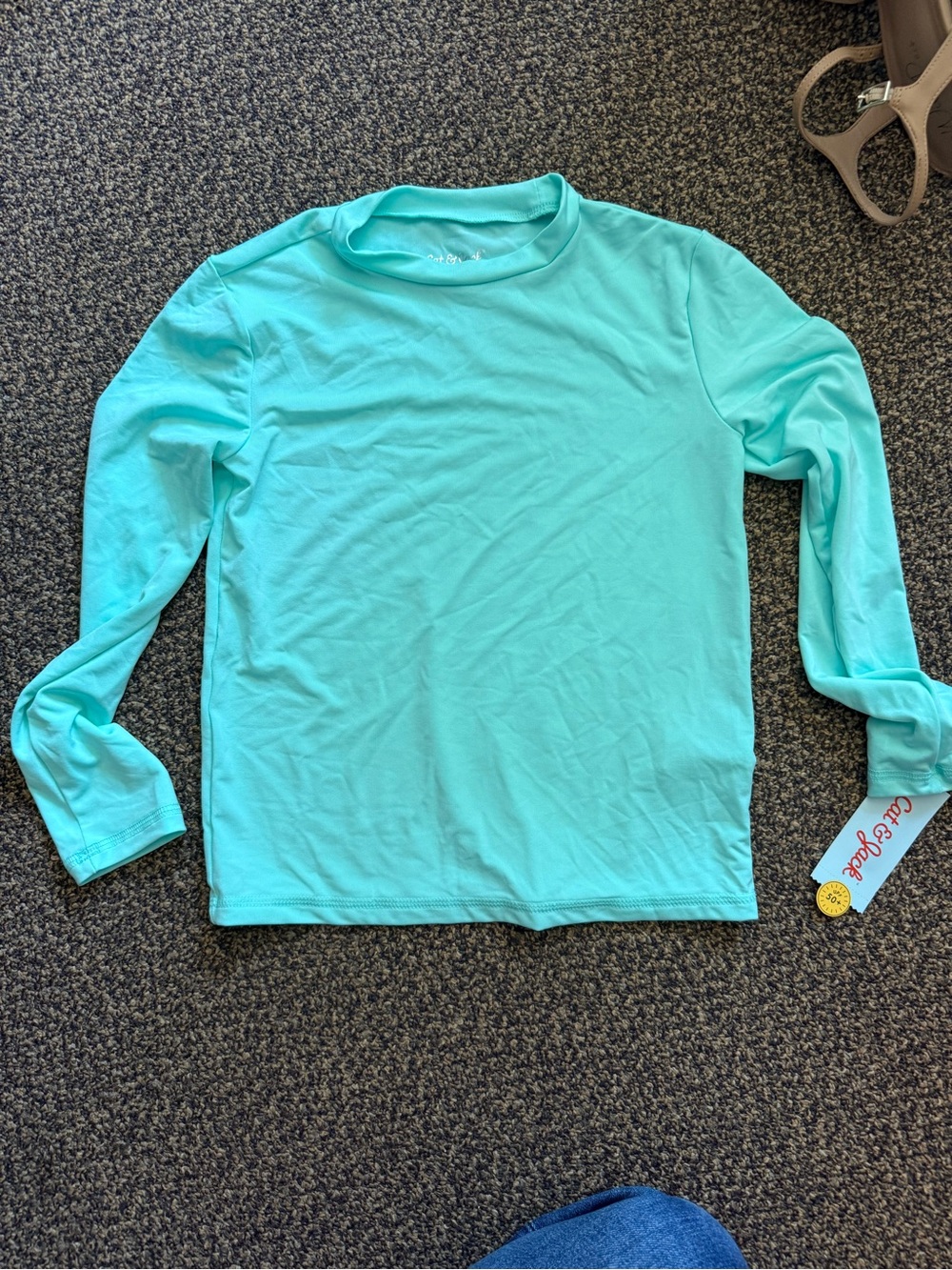 Cat & Jack Kids Long Sleeve Rashguard - Aqua